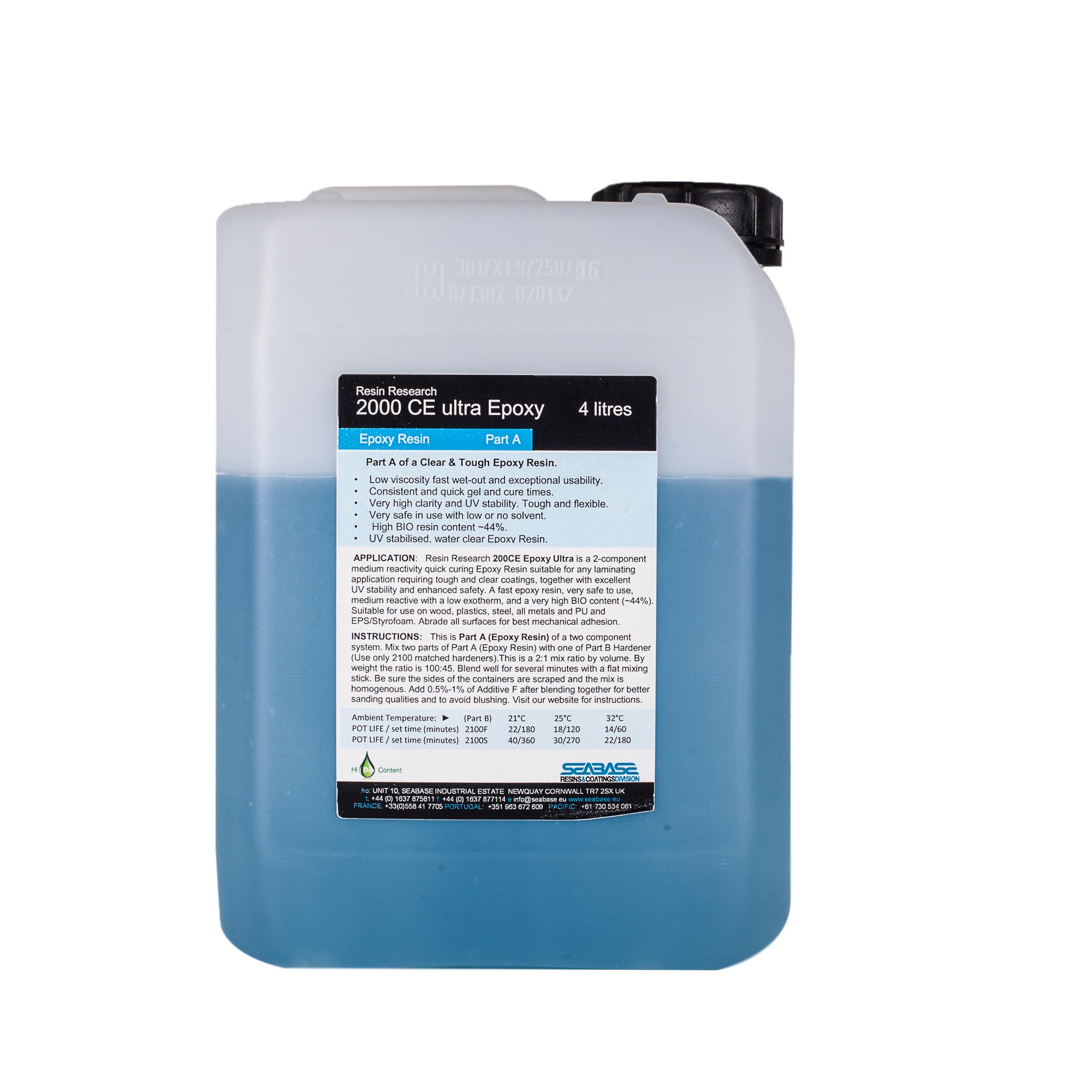 Resin Research 1.5 Gallon Kit 2000CE Epoxy with Fast Hardener