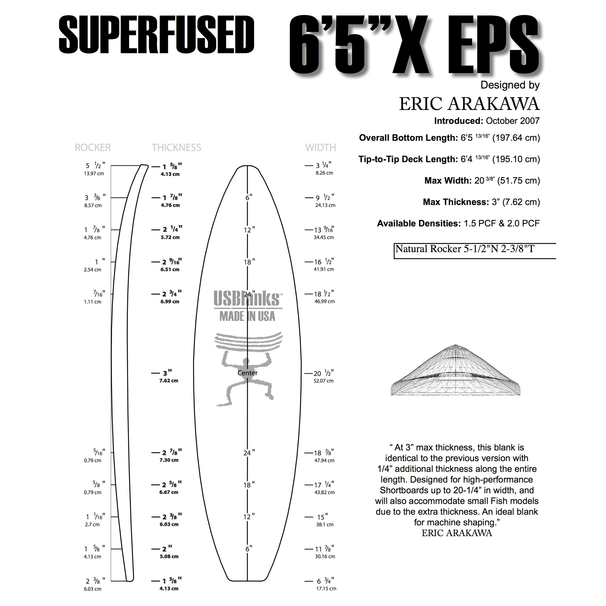 US Blanks 605XEPS THICK Stringer Options