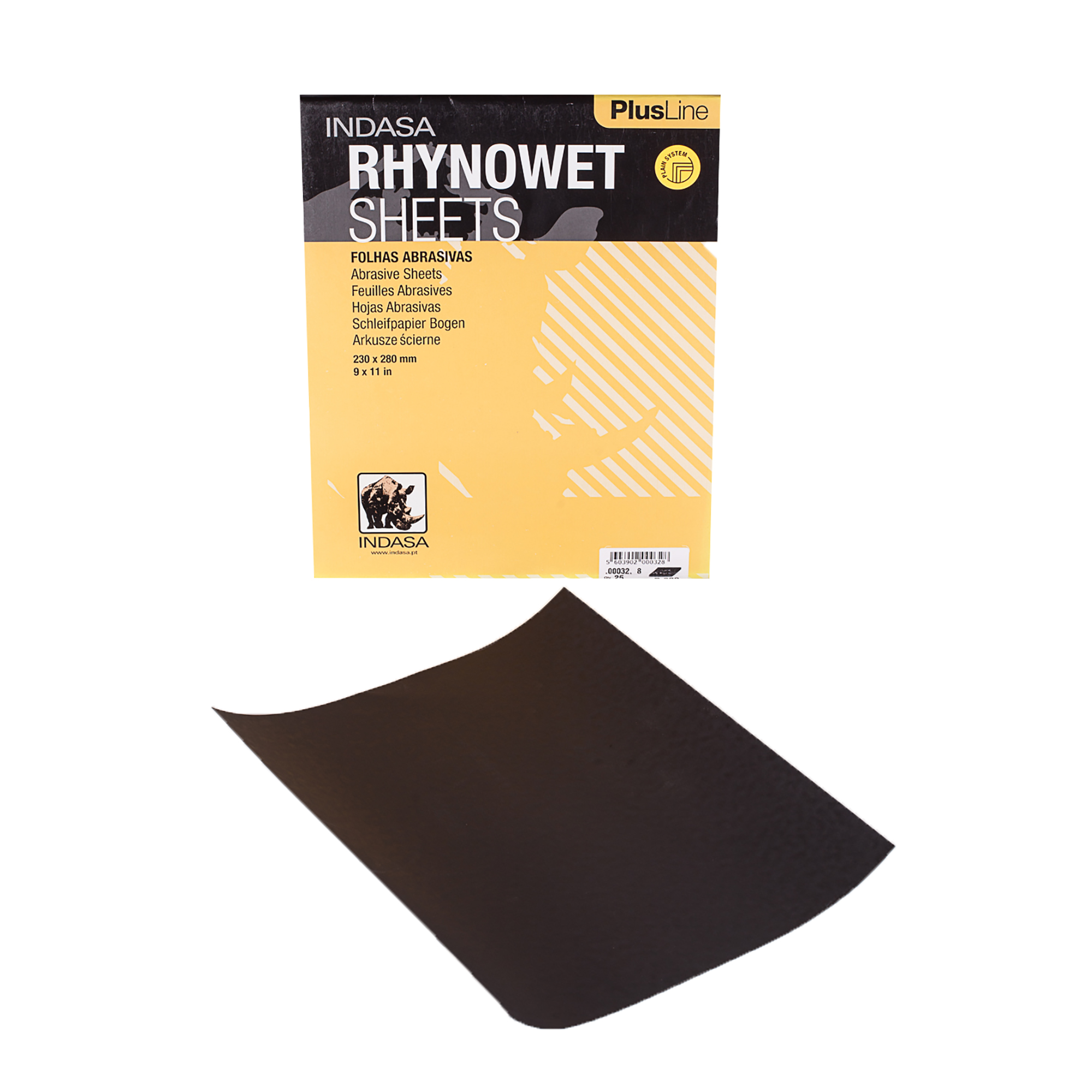Indasa  Plus   9 x 11  220 Grit Wet/Dry Sandpaper  50 Sheets   # 1-220 